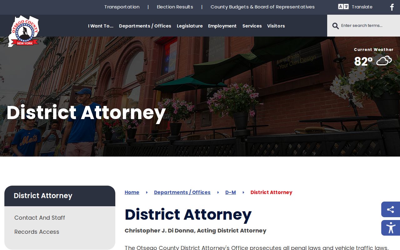 Oneonta criminal case records district attorney office