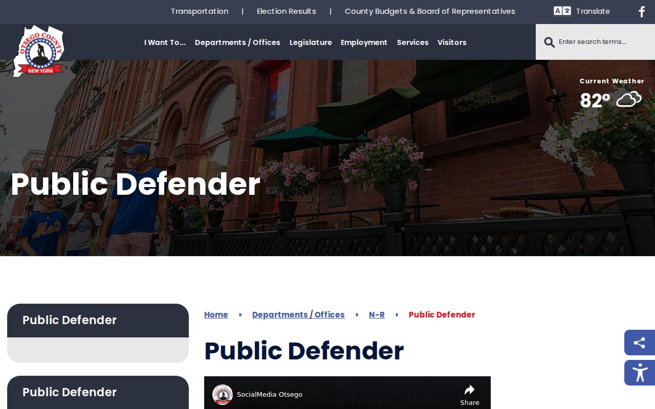 Oneonta criminal history Public Defender court assignments