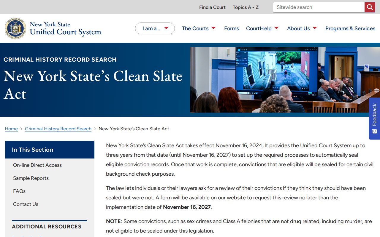 Richfield Springs criminal records New York Clean Slate Act
