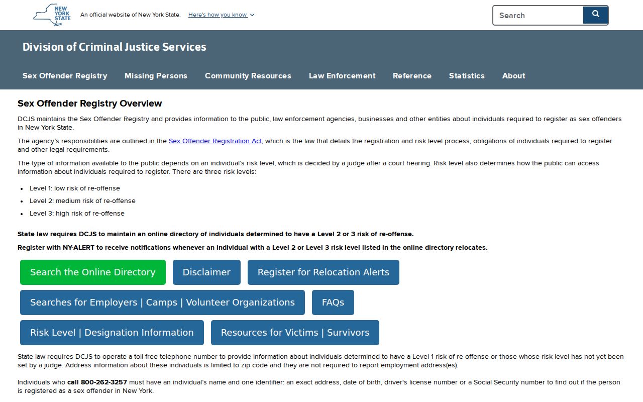 Otsego County criminal record New York registry overview