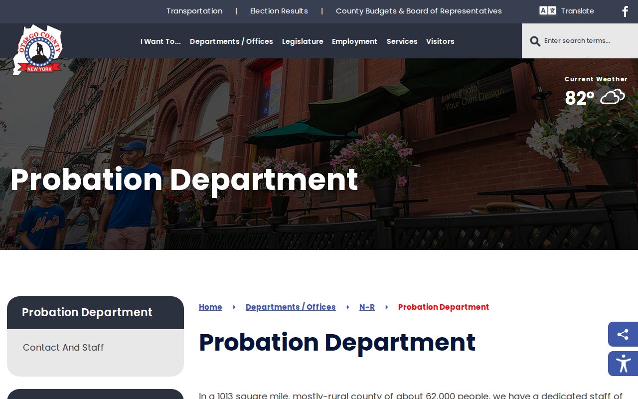 Otsego County criminal history probation department